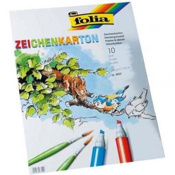 FOLIA Zeichenkarton DIN A2 200g 10 Stück hochweiß