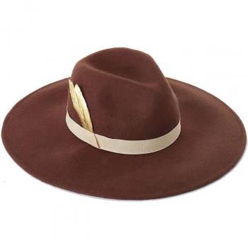 Ladies' 100% Wool Wide Brim Hat