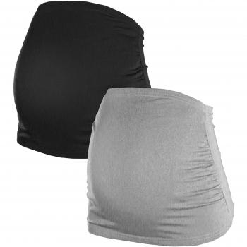 Banda de gestación en paquete doble de Herzmutter en negro, azul, gris y gris-rayas