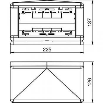 Vertr Telitank 225x125x125 T4L00C 9011 Programma di commutazione OBO Bettermann