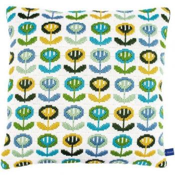 Vervaco Long Stitch Floral Cushion Kit