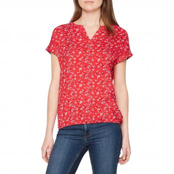 TOM TAILOR Damen Bluse Easy Print Blouse, Rosa (Permanent Rose 4760), 38