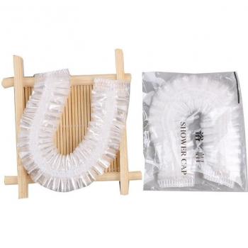 Waterproof Disposable Shower Caps - 50/100 pcs Transparent Hair Salon Bathroom Accessories
