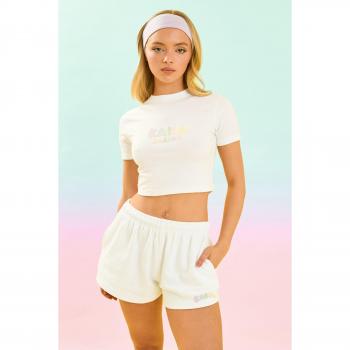 Kaiia Design Bubble Logo Baby Tee Grey & Rainbow