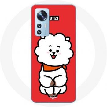 Funda Xiaomi Mi 12 / 12X BTS Bangtan Boys BT21 RJ de Jin Fondo Rojo