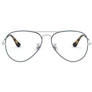 Aviator‑Brille Ray‑Ban RX6489 2970 58, Unisex, Silberschwarz