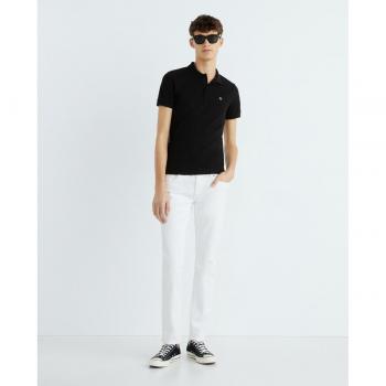 Polo Slim Noir Calvin Klein Jeans avec Badge Brodé, Homme, Taille M