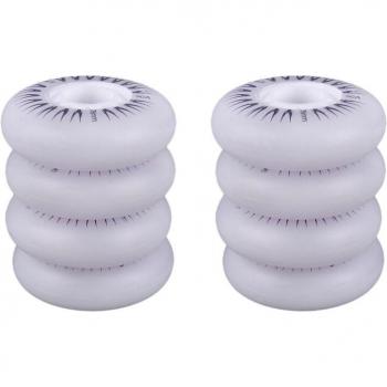 76mm In-Line Speed Skate Wheels with LED Lights - 8 Pack