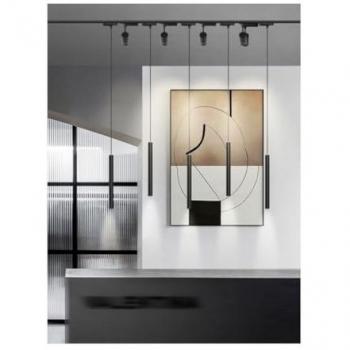 Faretto LED a Sospensione 3W Cilindro per Binario Track Monofase Lampada LP‑80 – Nero