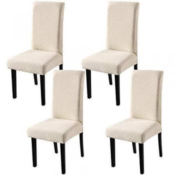 YISUN Coprisedie Moderni con Schienale in Spandex, Protezione per Divano Elastico per Sedile e Schienale, Rivestimenti Sfoderabili, Tessuto Poliestere, Beige (A)