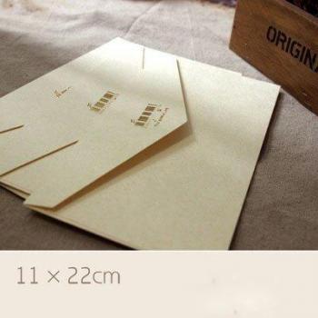Printed Kraft Paper Envelope 11*22cm - European Wallet Style