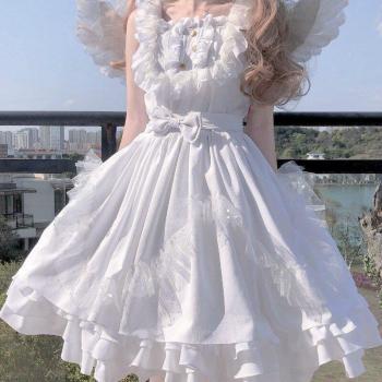 Vintage Meisjes Kawaii Gothic Star Kant Jurk