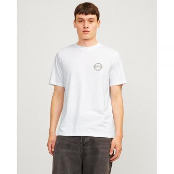Camisa Blanca Jack&Jones con Print Lateral Manga Cortas