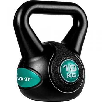Kettlebell MOVIT de 10 kg negro/azul petróleo