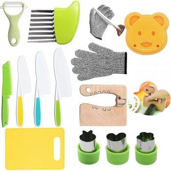 Ensemble de Couteaux d'Apprentissage en Bois
