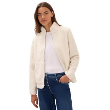 Cardigan CECIL Damen – Größe L (42) – Weiß (teddy vanilleweiß) – 100 % Polyester
