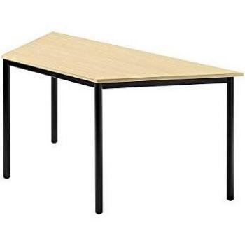 Table de réunion DORAN DRTR D - Érable 160 x 69 avec tube rond/noir