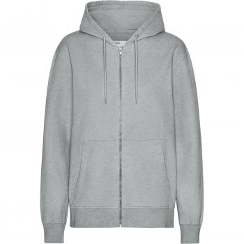 Colorful Standard, Zip-throughs, male, Gray, Size: S Hooded Zip Sweatshirt with Pockets