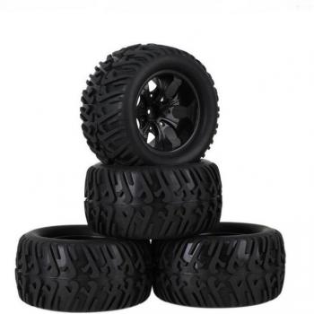 4PCS 128x65mm Truck Wheels with 12mm Hex for RC Cars