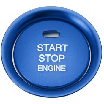 2Pc Set Blue Keyless Push Start Engine Button with Decorative Surround Ring for Mazda 3 6 CX-3 CX-5 CX-9 MX-5