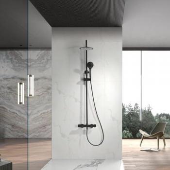 Conjunto ducha termostático Eco-Kent negro mate Imex