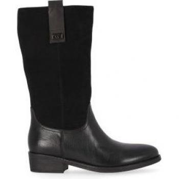 Bota Negra de Cuero Chika10 Valencia 01