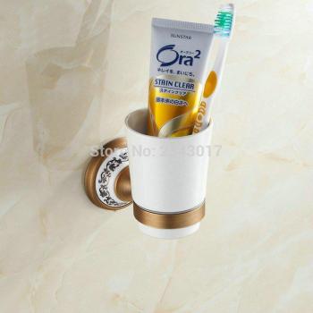 Single Ceramic Cup Holder Bathroom Accessories