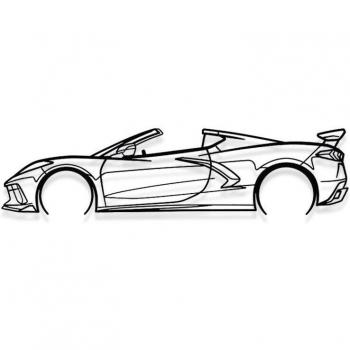 Arte de Pared Corvette C8 en Metal 100CM