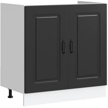VidaXL Sink Base Cabinet Kalmar Black 80x46x81.5 cm Engineered Wood