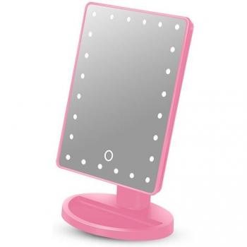 LED Touch Screen Makeup Mirror with 24 Lamp Beads