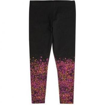 Desigual Leggings Slim Schizzi – Cotone Nero, Taglia M