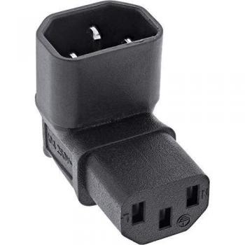 InLine Netzadapter IEC 60320 C14 / C13 oben/unten gewinkelt Kaltgerät