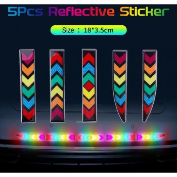 5 Pcs Universal Car Reflective Warning Sticker