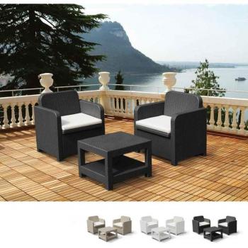 Sillones de jardín Grand Soleil Giglio bar mimbre 2 plazas