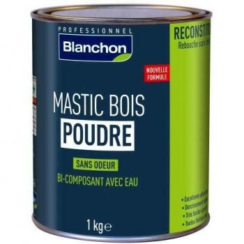 Mastic Bois Poudre Blanc 1 kg