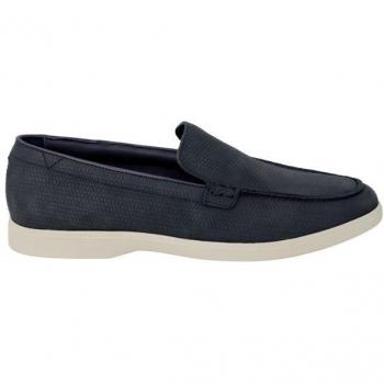 Clarks Classic Blue Leather Loafers Size 7 US with 2 cm Heel