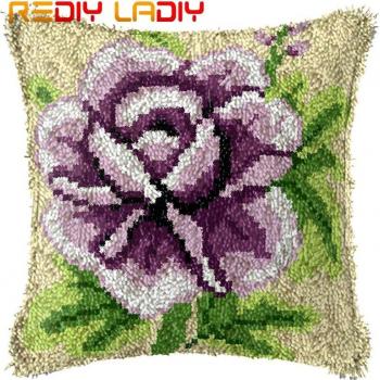 Funda de almohada ganchillo floral