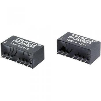 TracoPower TMR 6-2423 DC/DC Converter, Print 24V/DC to 15V/DC and 200mA, Output Power 6W, Number of Outputs: 2 x