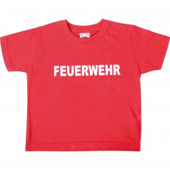 T-Shirt Feuerwehr rot, Grösse 128