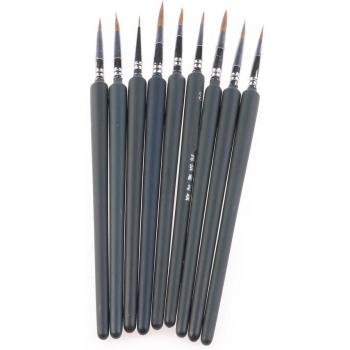 Set de pinceles para pintura gouache, acuarela y óleo - 9 piezas