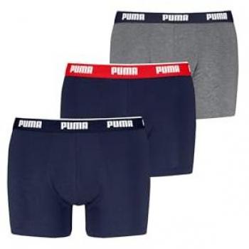 Set boxers Puma Everyday Basics M 3 pezzi in multicolore (grigio, navy, rosso)