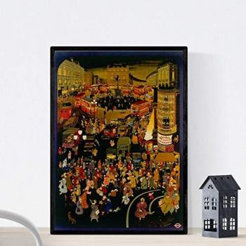 Bodysocks Nacnic Vintage Poster Europe London at Night A3
