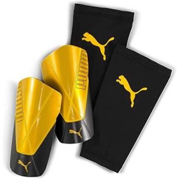 PUMA ftblNXT Team Sleeve Espinillera Fútbol, Unisex Adulto, Amarillo/Negro