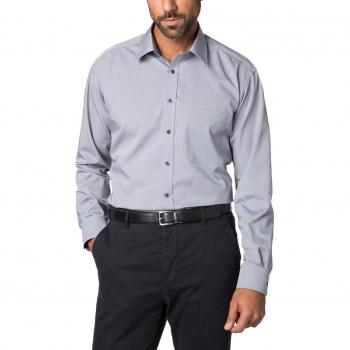 Unifarbenes Herren Chambray-Hemd von Eterna in Grau, Größe 40, Halsumfang 1/1