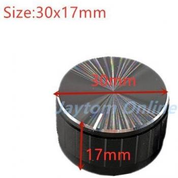 2pcs Black Aluminum Alloy Potentiometer/Encoder Switch Caps 30x17mm