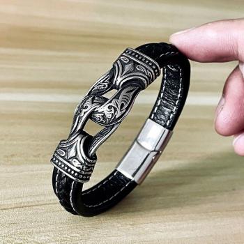 Nordische Leder Armbinde für Männer