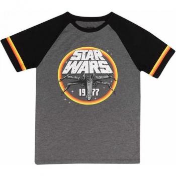 STAR WARS Camiseta Unisex Adulto Círculo 1977 S Gris/ Negro