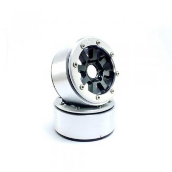 Ruote Beadlock Metsafil 1.9 Nero/Argento (2 pz.)