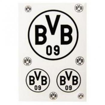 BVB Schwarze Klebeetiketten im Set mit drei Teilen und einer Größe von 9 x 9 cm auf einer 1 cm dicken Folie