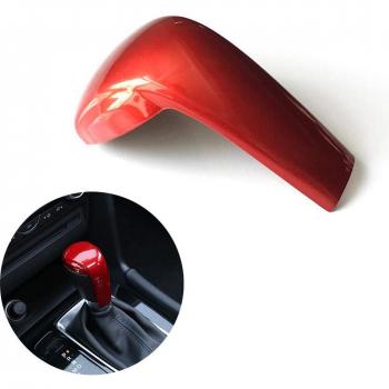 Accessoire de couverture de levier de vitesses auto en fibre de carbone couleur rouge/argent pour Mazda 2/3/6/CX‑3/CX‑5